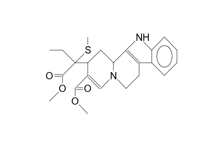 Iso-methyl-19,20-dihydro-20-(methylthio)-vallesiachotamate