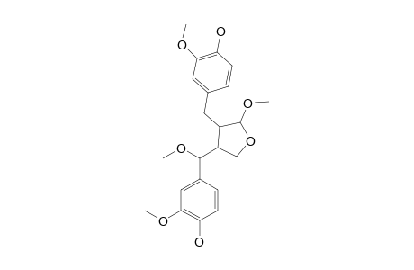 [2R,3R,4S(S*)]-3-[(4'-HYDROXY-3'-METHOXYPHENYL)-METHYL]-4-[(4''-HYDROXY-3''-METHOXYPHENYL)-(METHOXY)-METHYL]-2-METHOXY-TETRAHYDROFURAN;ISO-ALPHA-INTERMEDIANOL