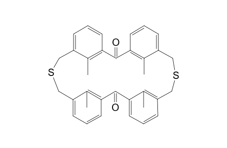 9,16,25,32-Tetramethyl-10,26-dioxo-2,18-dithia[3.1.3.1]metacyclophane