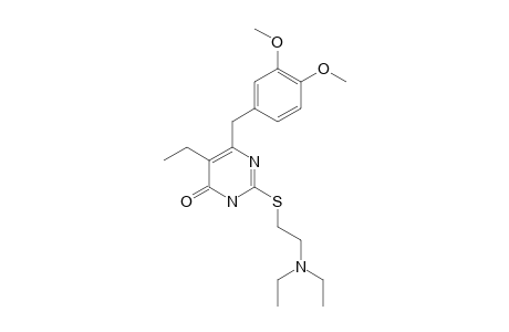 6-(3,4-DIMETHOXYBENZYL)-2-[2-(DIETHYLAMINO)-ETHYL]-THIO-5-ETHYLPYRIMIDIN-4(3H)-ONE