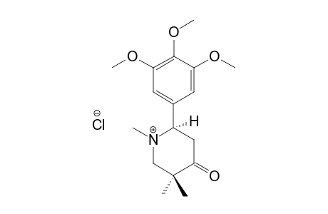 1,5,5-TRIMETHYL-2-(3,4,5-TRIMETHOXYPHENYL)-4-PIPERIDONE;HYDROCHLORIDE