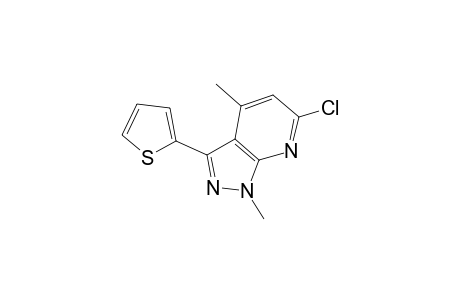 Pyrazolo[3,4-b]pyridine, 6-chloro-1,4-dimethyl-3-(2-thienyl)-