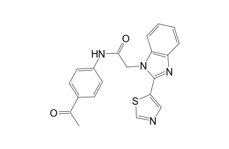 N-(4-Acetyl-phenyl)-2-(2-thiazol-5-yl-benzoimidazol-1-yl)-acetamide