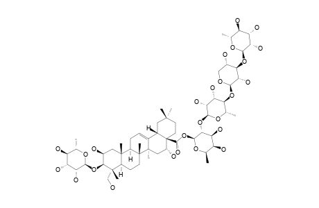 BELLIDIASTROSIDE-C1;3-O-ALPHA-L-RHAMNOPYRANOSYL-2-BETA,3-BETA,16-ALPHA,23-TETRAHYDROXYOLEAN-12-EN-28-OIC-ACID-28-O-ALPHA-L-RHAMNOPYRANOSYL-(