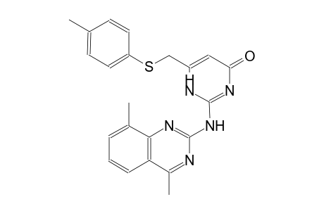 2-[(4,8-dimethyl-2-quinazolinyl)amino]-6-{[(4-methylphenyl)sulfanyl]methyl}-4(1H)-pyrimidinone
