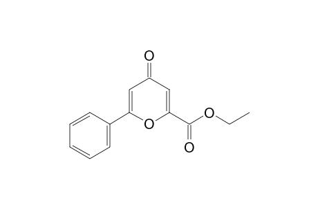 4-oxo-6-phenyl-4H-pyran-2-carboxylic acid, ethyl ester