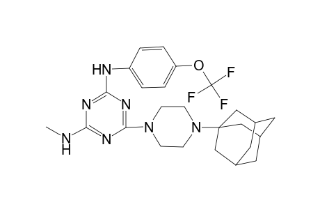 6-[4-(1-adamantyl)piperazin-1-yl]-4-N-methyl-2-N-[4-(trifluoromethoxy)phenyl]-1,3,5-triazine-2,4-diamine