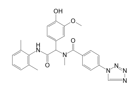 benzeneacetamide, N-(2,6-dimethylphenyl)-4-hydroxy-3-methoxy-alpha-[methyl[4-(1H-tetrazol-1-yl)benzoyl]amino]-