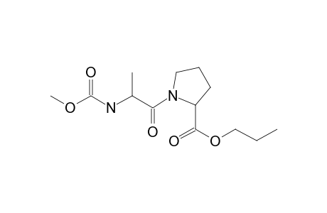 L-Alanyl-L-proline, N-methoxycarbonyl-, propyl ester