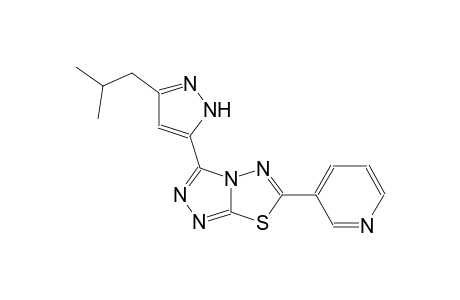 [1,2,4]triazolo[3,4-b][1,3,4]thiadiazole, 3-[3-(2-methylpropyl)-1H-pyrazol-5-yl]-6-(3-pyridinyl)-