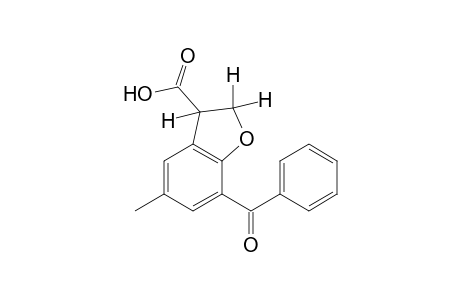 7-benzoyl-2,3-dihydro-5-methyl-3-benzofurancarboxylic acid