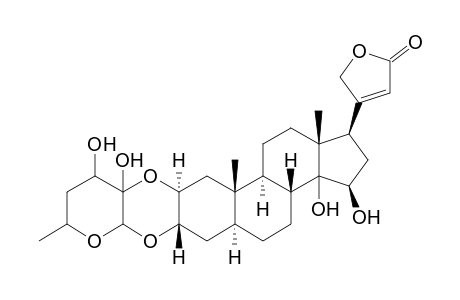 Card-20(22)-enolide, 14,15-dihydroxy-2,3-[(tetrahydro-3,4-dihydroxy-6-methyl-2H-pyran-3,2-diyl)bis(oxy)]-, [2.alpha.(2S,3S,4S,6R),3.beta.,5.alpha.,15.beta.]-