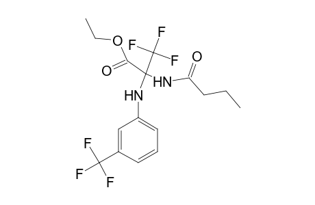 Ethyl 2-butyramido-3,3,3-trifluoro-2-[3-(trifluoromethyl)anilino]propionate