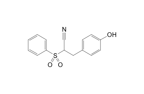 3-(4-Hydroxyphenyl)-2-(phenylsulfonyl)propanenitrile