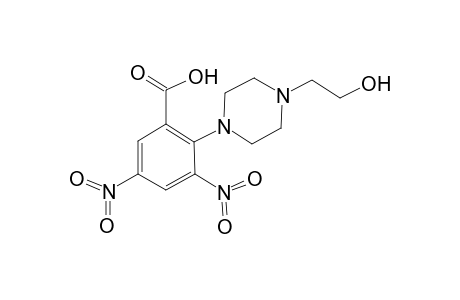 2-[4-(2-hydroxyethyl)-1-piperazinyl]-3,5-dinitrobenzoic acid