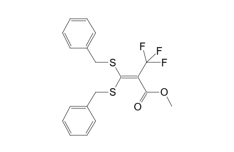 3,3-Bis-benzylsulfanyl-2-trifluoromethyl-acrylic acid methyl ester