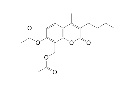 3-butyl-7-hydroxy-8-(hydroxymethyl)-4-methylcoumarin, diacetate