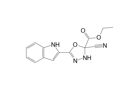 Ethyl 2-cyano-5-(1H-indol-2-yl)-2,3-dihydro-1,3,4-oxadiazole-2-carboxylate