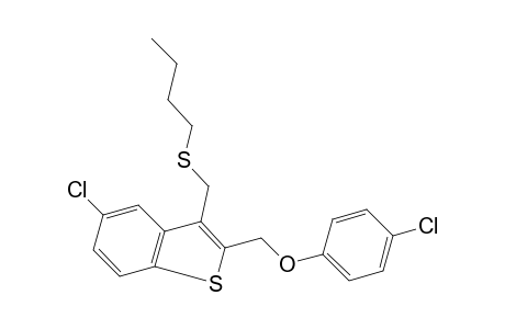 3-[(butylthio)methyl]-5-chloro-2[(p-chlorophenoxy)methyl]benzo[b]thiophene