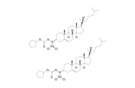 DICHLORO-(CHOLEST-5-EN-3-ONE-CYCLOPENTYL-THIOSEMICARBAZONE)-PALLADIUM-(II)