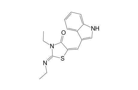 4-thiazolidinone, 3-ethyl-2-[(Z)-ethylimino]-5-(1H-indol-3-ylmethylene)-, (2Z,5E)-