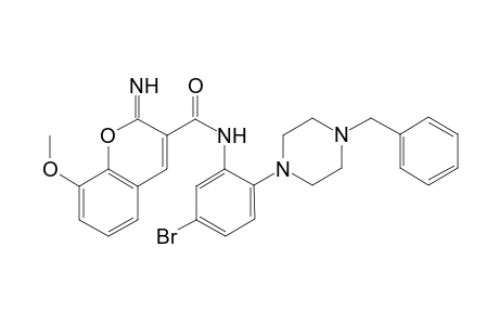 N-(2-(4-Benzylpiperazin-1-yl)-5-bromophenyl)-2-imino-8-methoxy-2H-chromene-3-carboxamide