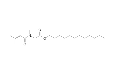 Sarcosine, N-(3-methylbut-2-enoyl)-, dodecyl ester