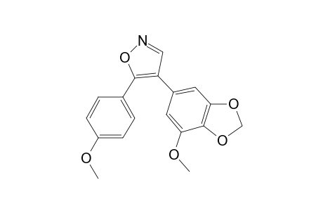 4-(7-Methoxy-2H-1,3-benzodioxol-5-yl)-5-(4-methoxyphenyl)-1,2-oxazole