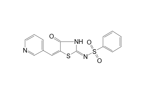 benzenesulfonamide, N-[(2E,5E)-4-oxo-5-(3-pyridinylmethylene)thiazolidinylidene]-