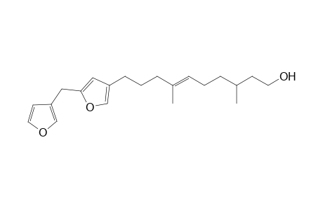 3-[10'-Hydroxy-4',8'-dimethyl-4'-decen-1'-yl]-5-[(3'-furanyl)methyl]furan