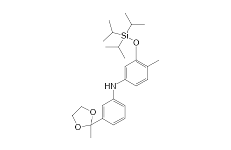 4-methyl-N-[3-(2-methyl-1,3-dioxolan-2-yl)phenyl]-3-{[tris(propan-2-yl)silyl]oxy}aniline