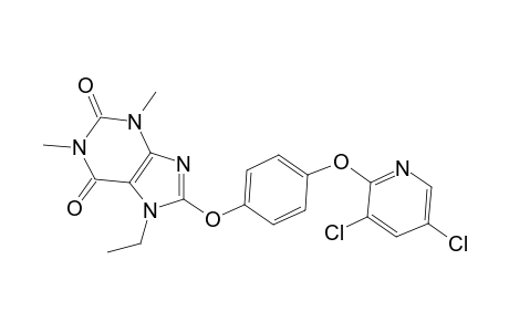 1H-purine-2,6-dione, 8-[4-[(3,5-dichloro-2-pyridinyl)oxy]phenoxy]-7-ethyl-3,7-dihydro-1,3-dimethyl-