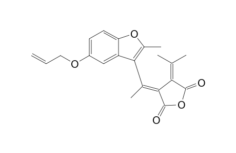 (E)-3-{1-[5-(Allyloxy)-2-methylbenzofuran-3-yl]ethylidene}-4-(propan-2-ylidene)dihydrofuran-2,5-dione