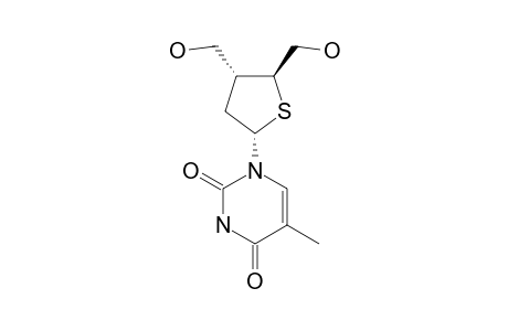 1-[2',3'-DIDEOXY-3'-C-(HYDROXYMETHYL)-4'-THIO-ALPHA-D-ERYTHRO-PENTOFURANOSYL]-THYMINE