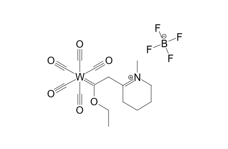 PENTACARBONYL-[1-ETHOXY-2-(3,4,5,6-TETRAHYDRO-1-METHYL-2-PYRIDO)-ETHYLIDENE]-TUNGSTEN-TETRAFLUOROBORATE