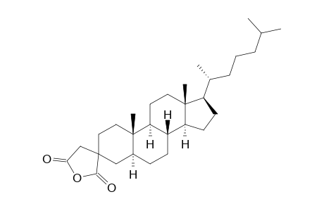 Spiro[5-.alpha.-Cholestane-3,3'-tetrahydrofuran]-2'5'-dione