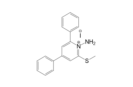 1-Amino-2-(methylthio)-4,6-diphenylpyridinium iodide