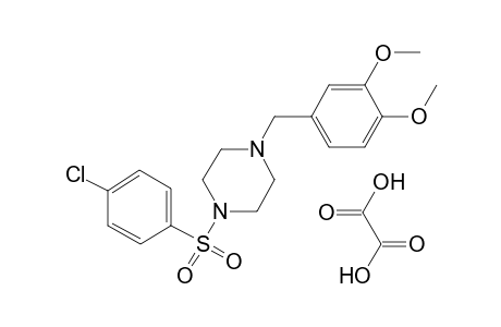 1-((4-Chlorophenyl)sulfonyl)-4-(3,4-dimethoxybenzyl)piperazine oxalate