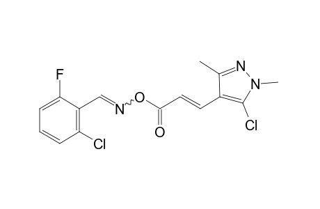 2-Chloro-6-fluorobenzaldehyde, O-[3-(5-chloro-1,3-dimethylpyrazol-4-yl)-trans-acryloyl]oxime