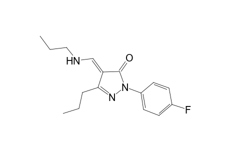 3H-pyrazol-3-one, 2-(4-fluorophenyl)-2,4-dihydro-5-propyl-4-[(propylamino)methylene]-, (4E)-