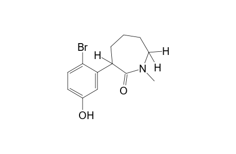 3-(2-bromo-5-hydroxyphenyl)hexahydro-1-methyl-2H-azepin-2-one