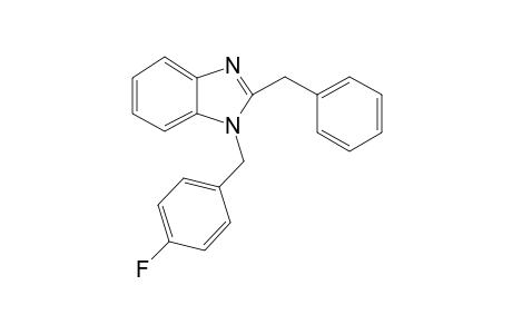 1-[(4-Fluorophenyl)methyl]-2-(phenylmethyl)benzimidazole