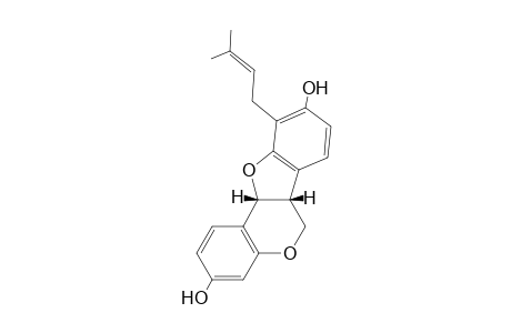 PHASE-OLLIDIN;(6AR,11AR)-3,9-DIHYDROXY-10-ISOPRENYL-PTEROCARPAN