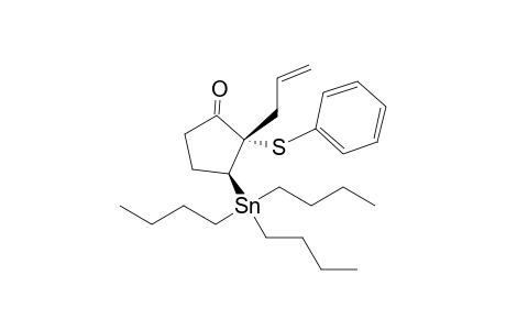 trans-2-Phenylthio-2-(prop-2-enyl)-3-(tributylstannyl)cyclopentanone