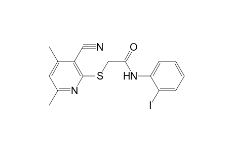 2-[(3-cyano-4,6-dimethyl-2-pyridinyl)sulfanyl]-N-(2-iodophenyl)acetamide