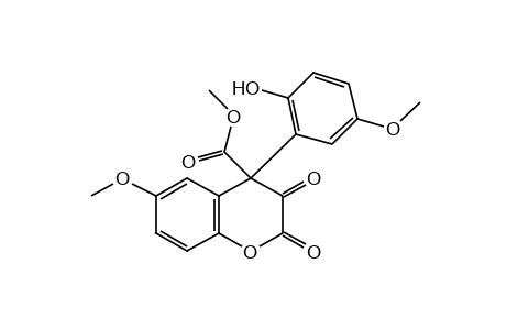 2,3-dioxo-4-(2-hydroxy-5-methoxyphenyl)-6-methoxy-4-chromancarboxylic acid, methyl ester