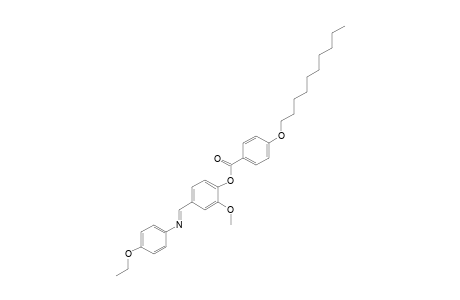 4-[N-(p-ethoxyphenyl)formimidoyl]-2-methoxyphenol, p-(decyloxy)benzoate (ester)