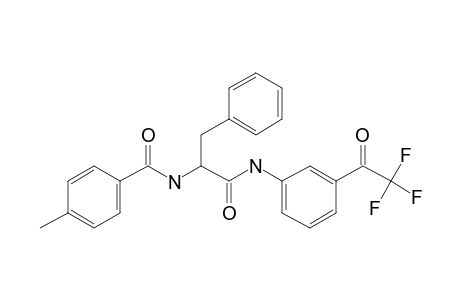 4-Methyl-N-[2-phenyl-1-[[[3-(trifluoroacetyl)phenyl]aminocarbonyl]ethyl]benzamide