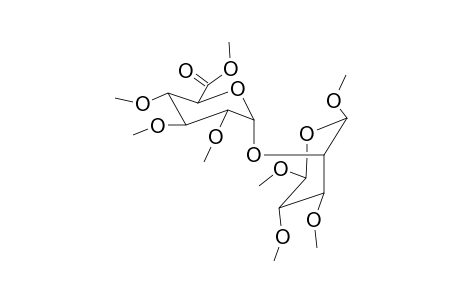 Methyl-3,4,6-tri-o-methyl-2-o-(methyl-2,3,4-tri-o-methyl.beta.D-glucopyranosyluronate).beta.D-mannopyranoside