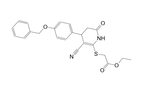 acetic acid, [[3-cyano-1,4,5,6-tetrahydro-6-oxo-4-[4-(phenylmethoxy)phenyl]-2-pyridinyl]thio]-, ethyl ester